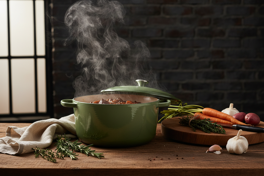 Sage Green Enamel Cast-Iron Dutch Oven: The Heirloom Cookware Your Kitchen Deserves