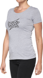 100% Women's Fioki T-Shirt - Heather Gray - Small 28107-188-10