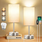 Table Lamp for Bedroom Set of 2, Bedside Small Lamps with 3 Way | Lighting | Kitchen + Metal