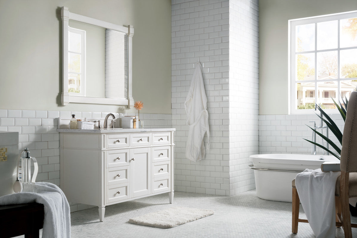 Brittany 48" Single Vanity in Bright White