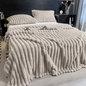 Luxurious All-Season Faux Rabbit Fur Throw Blanket – Ultra-Soft Flannel, Warm & Cozy for Couch, Bed, and Travel