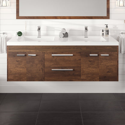Eviva Lugano Bath Vanity with Acrylic Top and Integrated Sink (24"-84")