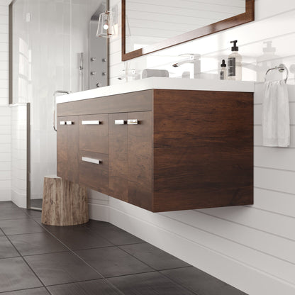 Eviva Lugano Bath Vanity with Acrylic Top and Integrated Sink (24"-84")