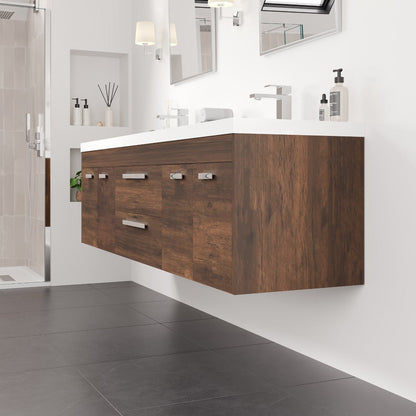Eviva Lugano Bath Vanity with Acrylic Top and Integrated Sink (24"-84")