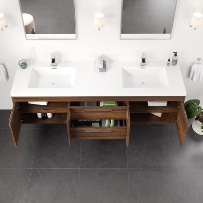 Eviva Lugano Bath Vanity with Acrylic Top and Integrated Sink (24"-84")