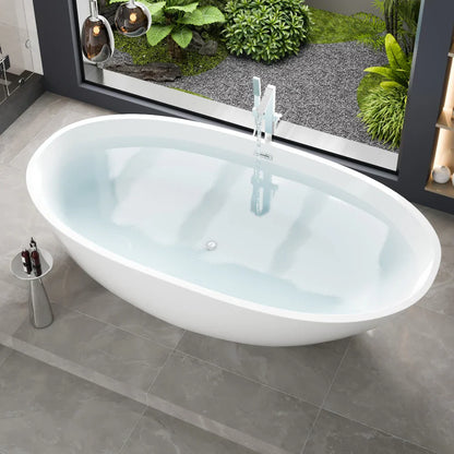 Eviva Sarah 67" Glossy White Acrylic Freestanding Bathtub (VTB6218-67WH)