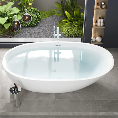 Eviva Sarah 67" Glossy White Acrylic Freestanding Bathtub (VTB6218-67WH)