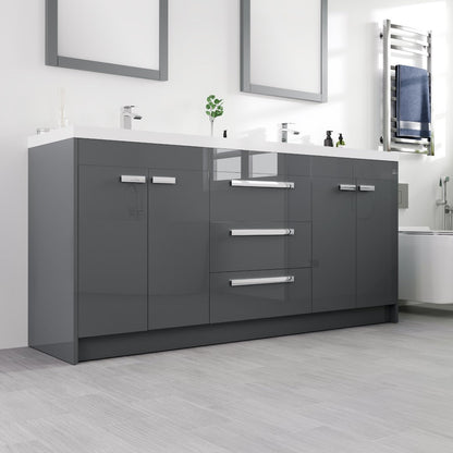 Eviva Lugano Bath Vanity with Acrylic Top and Integrated Sink (24"-84")