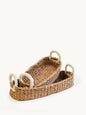 Savar Bread Basket with White Handle | Kitchen + Metal