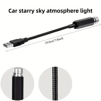Mini LED Car Roof Star Night Light Projector – USB Adjustable Galaxy Lamp for Auto Ceiling & Room Decor