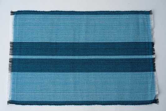 Woven Cotton Dining Placemat | Ocean Blue
