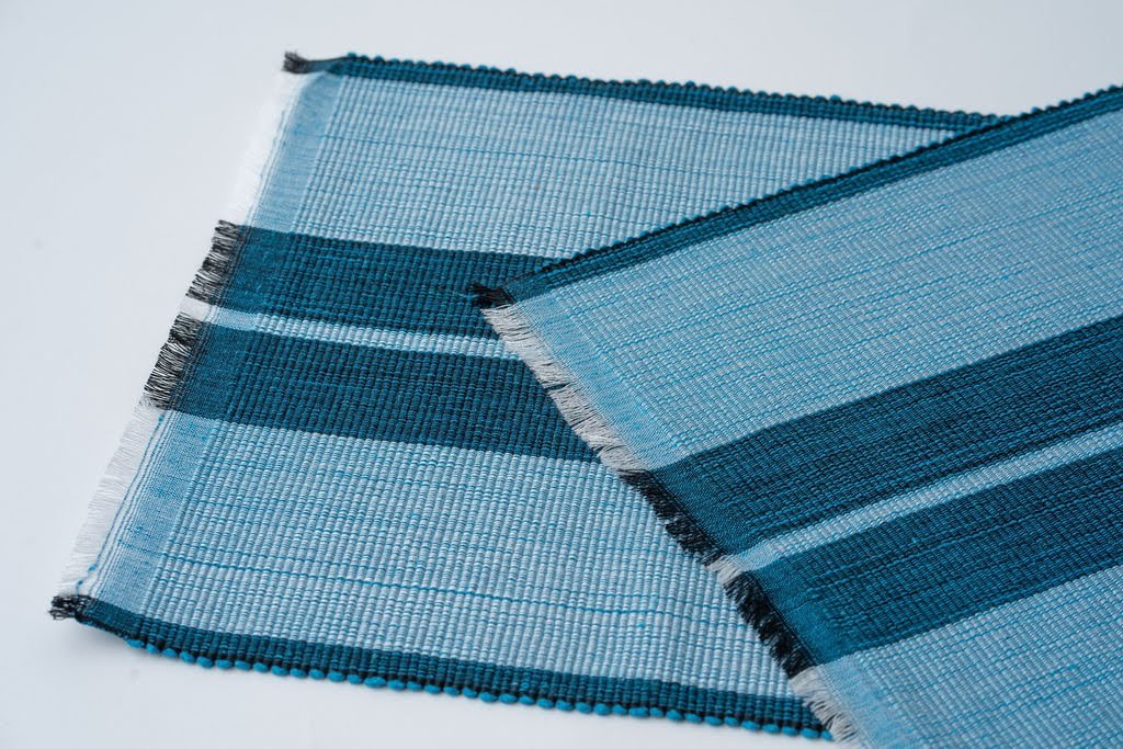 Woven Cotton Dining Placemat | Ocean Blue