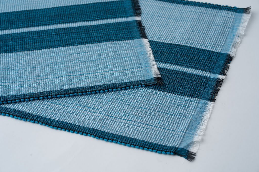 Woven Cotton Dining Placemat | Ocean Blue