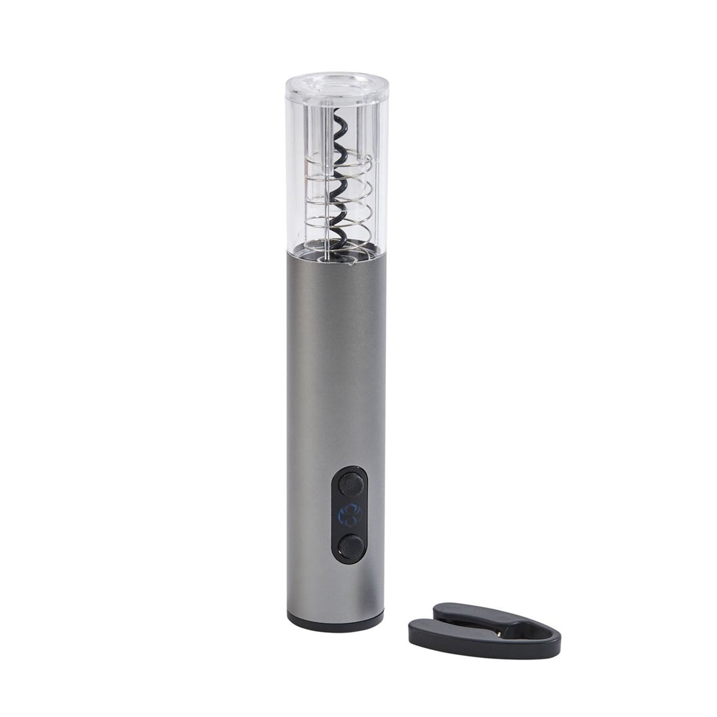 Silver Wine Opener with Stainless Steel Corkscrew | Barware & Accessories | Kitchen + Metal