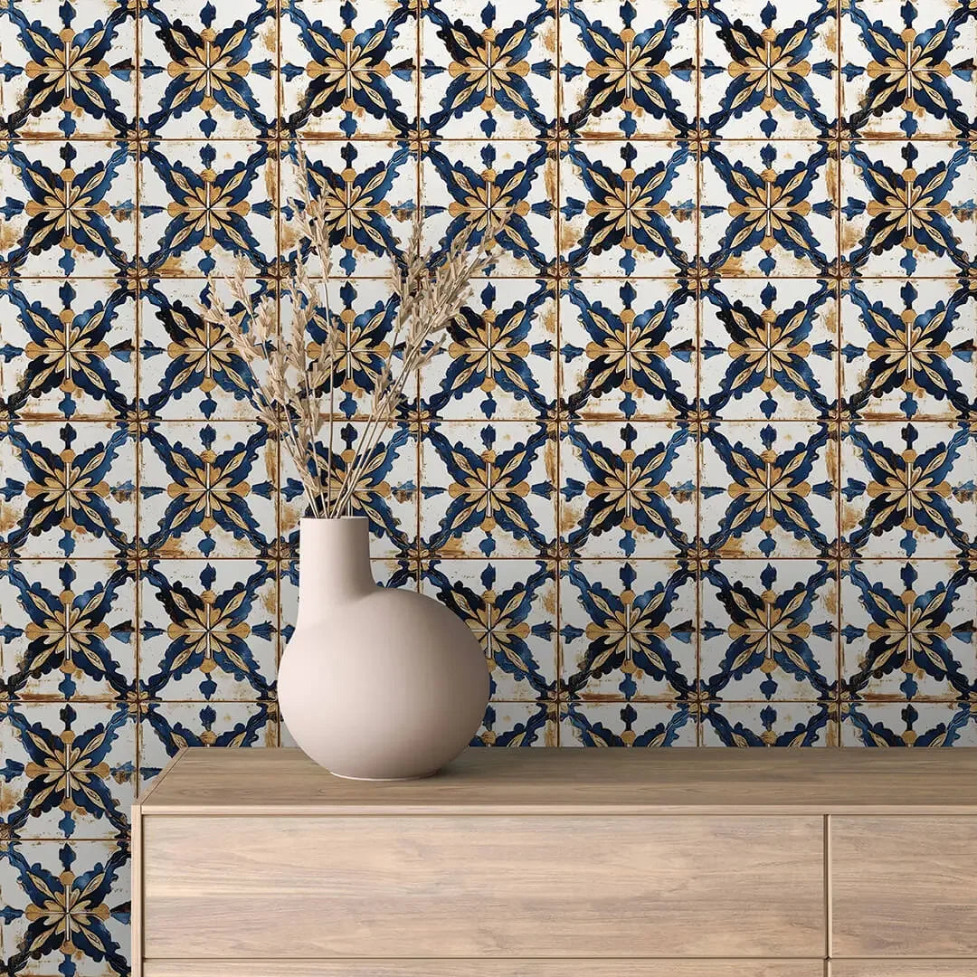 Gilded Cobalt Heritage Tiles