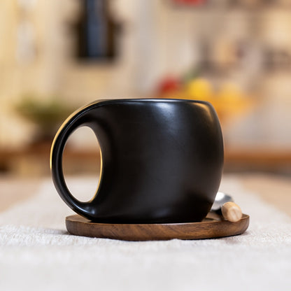 Elegant Ceramic Mug  Saucer Set Microwave Safe 7oz123oz