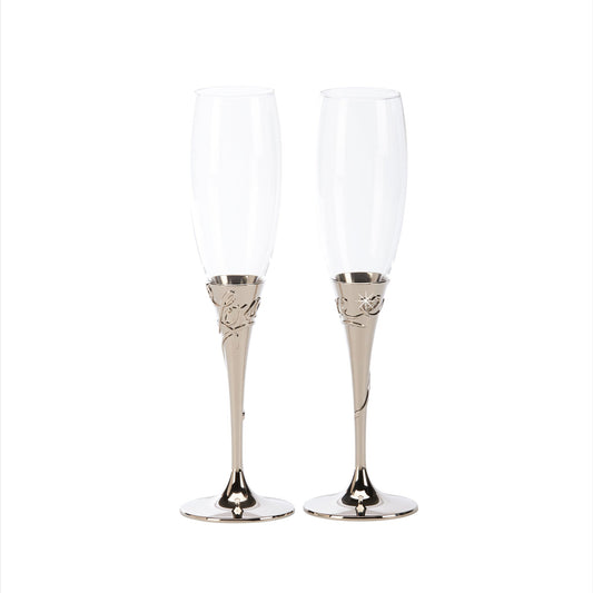 Love Toasting Champagne Flutes Set | Glassware | Under $100 | Kitchen + Metal