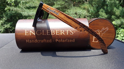 Zebrawood Sunglasses, Stars and Bars With Wooden Case, Polarized | Kitchen + Metal
