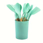 12Piece Grey Silicone Kitchen Utensil Set with Holder | Kitchen Accessories | Kitchen + Metal