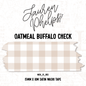 Oatmeal Buffalo Check 15mm washi || RESTOCK