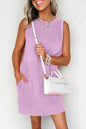 Beau Blue Mineral Wash Pocket Tank Mini Dress