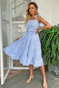 Striped Tie Shoulder Dress