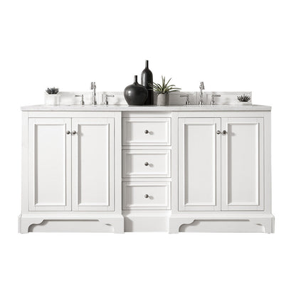 De Soto 72" Double Vanity Cabinet, Bright White
