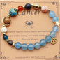 Twelve Constellations Bracelets - Natural Stone Beaded Bracelets with Eight Planet Designs