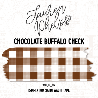Chocolate Buffalo Check 15mm washi