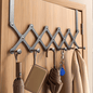 Retractable Over-the-Door Hook Rack – Heavy-Duty with 6 Hooks for Coats, Towels & Bags