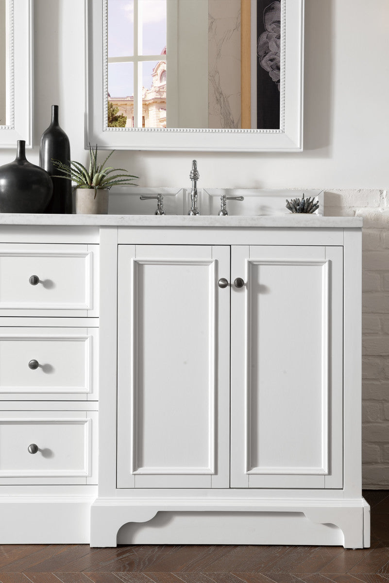 De Soto 72" Double Vanity Cabinet, Bright White