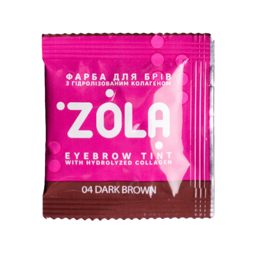 ZOLA EYEBROW TINT WITH COLLAGEN 04 DARK BROWN 5ML 05316