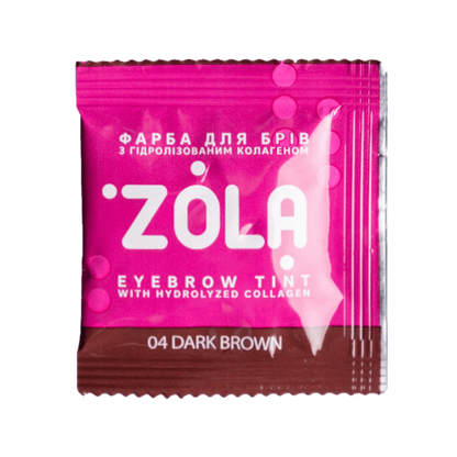 ZOLA EYEBROW TINT WITH COLLAGEN 04 DARK BROWN 5ML 05316