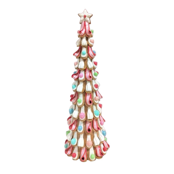 Santa's Sweet Shoppe Collection - 18.5" Pastel Candy Ribbon Tree