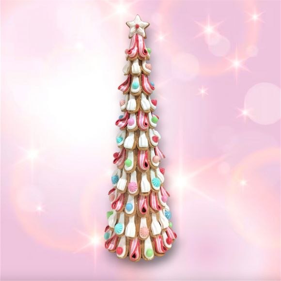 Santa's Sweet Shoppe Collection - 18.5" Pastel Candy Ribbon Tree