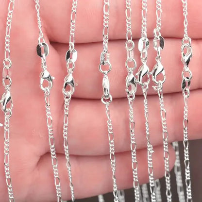 Exquisite Copper Necklace Chain, 16–30in Adjustable, 925 Silver Plated
