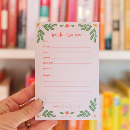 Pippi Post - Book Review 4x6 Notepad