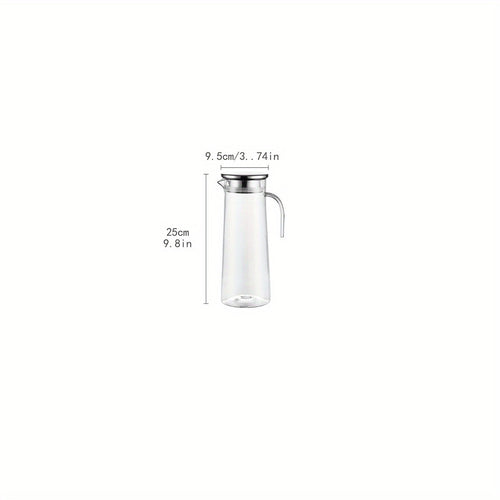 1pc, Water Pitcher With Lid, 37.1oz/54.1oz Heavy Duty Drink Picher,