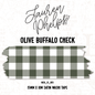 Olive Buffalo Check 15mm washi