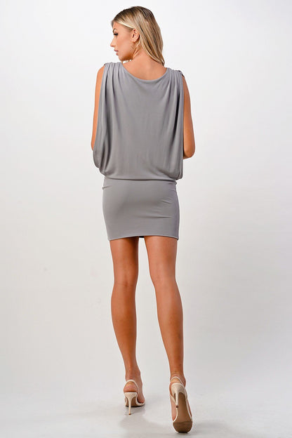 Sleeveless Draped Mini Dress with V-Neckline | Apparel | Kitchen + Metal