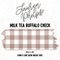 Milk Tea Buffalo Check 15mm washi || RESTOCK