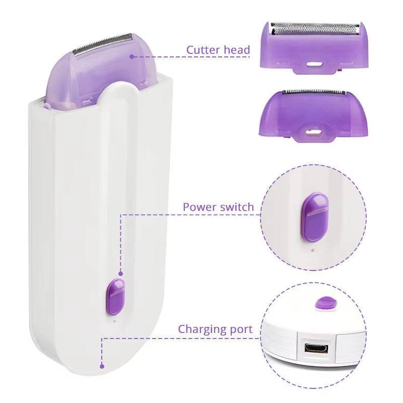 Painless Unisex Electric Hair Trimmer for Face, Legs, Bikini, Arms and Full Body Use
