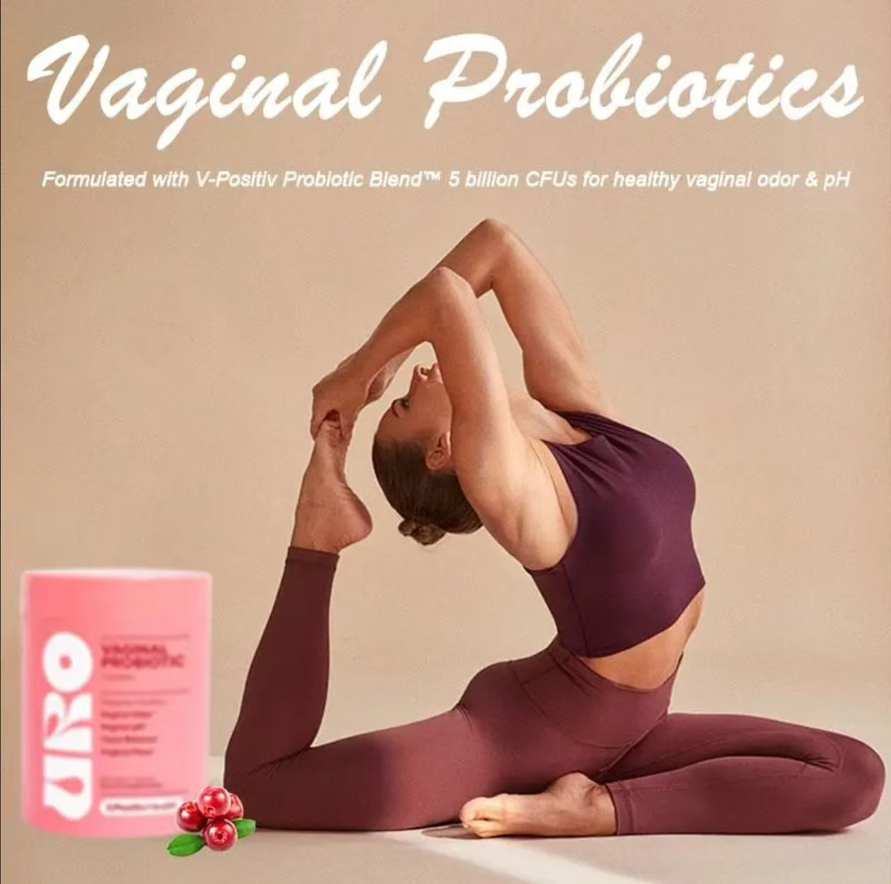 URO Vaginal Probiotics for Women pH Balance with Prebiotics & Lactobacillus Probiotic Blend - Women's Vaginal Health Supplement - Promote Healthy Vaginal Odor & Vaginal Flora, 60 Count (Pack of 1)