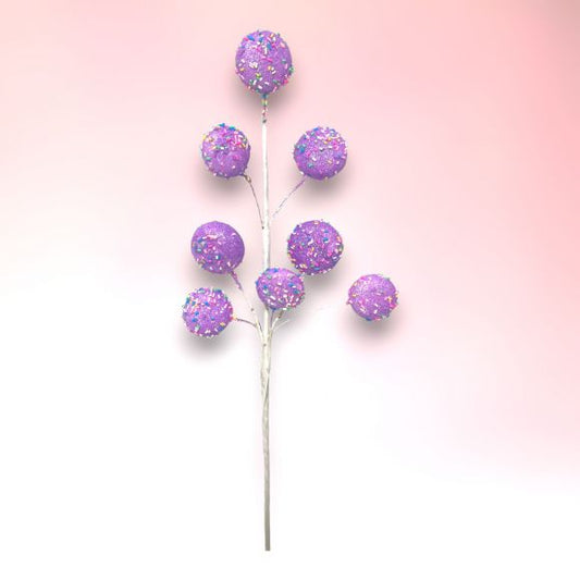 19.5in Purple Macaron Pick