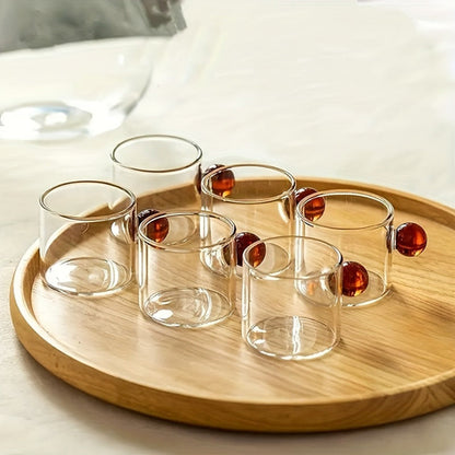 Sleek Set of 6 HeatResistant Glass Cups 100ml