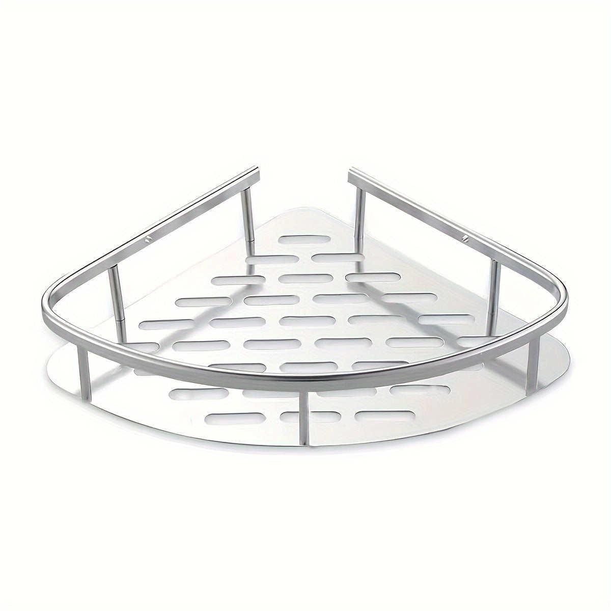 SpaceSaving Double Layer Aluminum Corner Bathroom Shelf