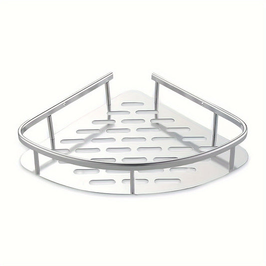 SpaceSaving Double Layer Aluminum Corner Bathroom Shelf