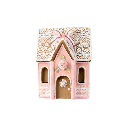 14" Pink Gingerbread House