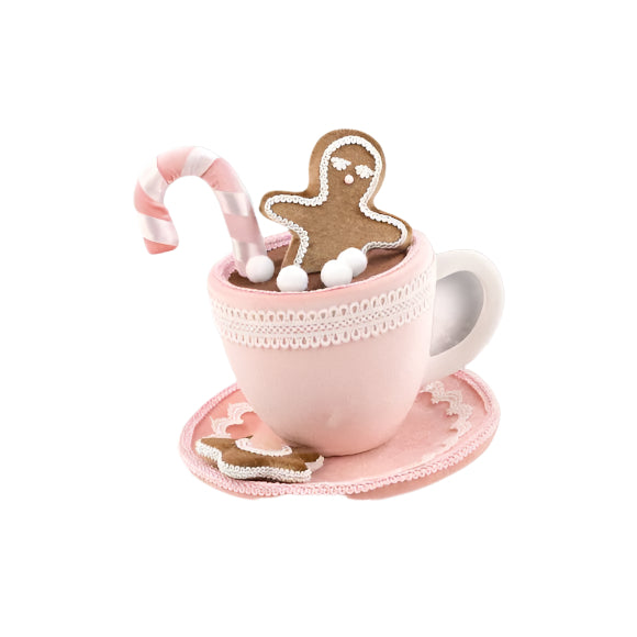 9.5" Pink Hot Chocolate Gingerbread Cup