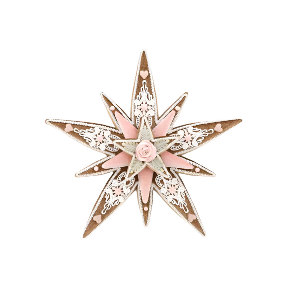 18" Gingerbread Snowflake Star Ornament
